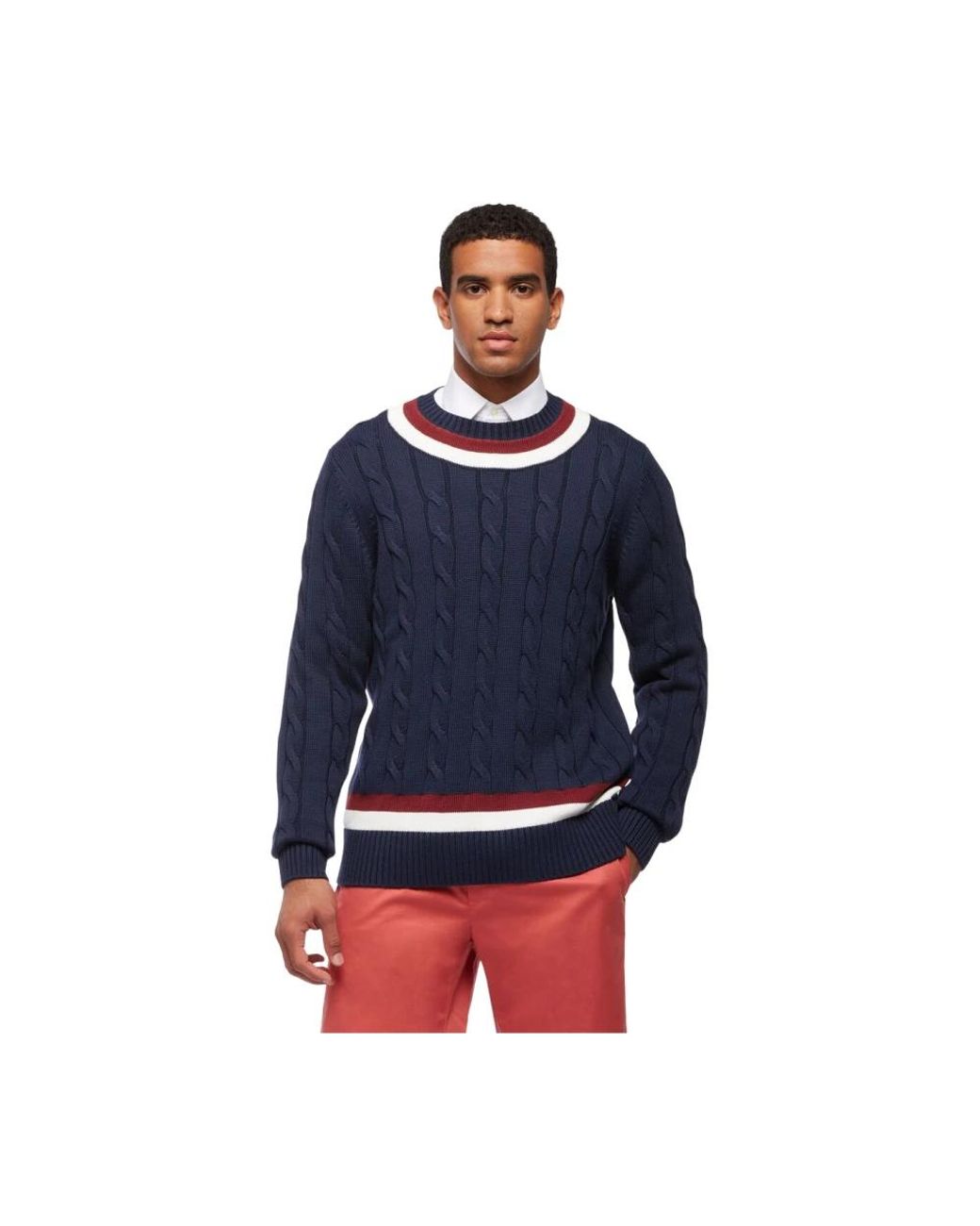 Brooks Brothers Blue Round-Neck Knitwear for men