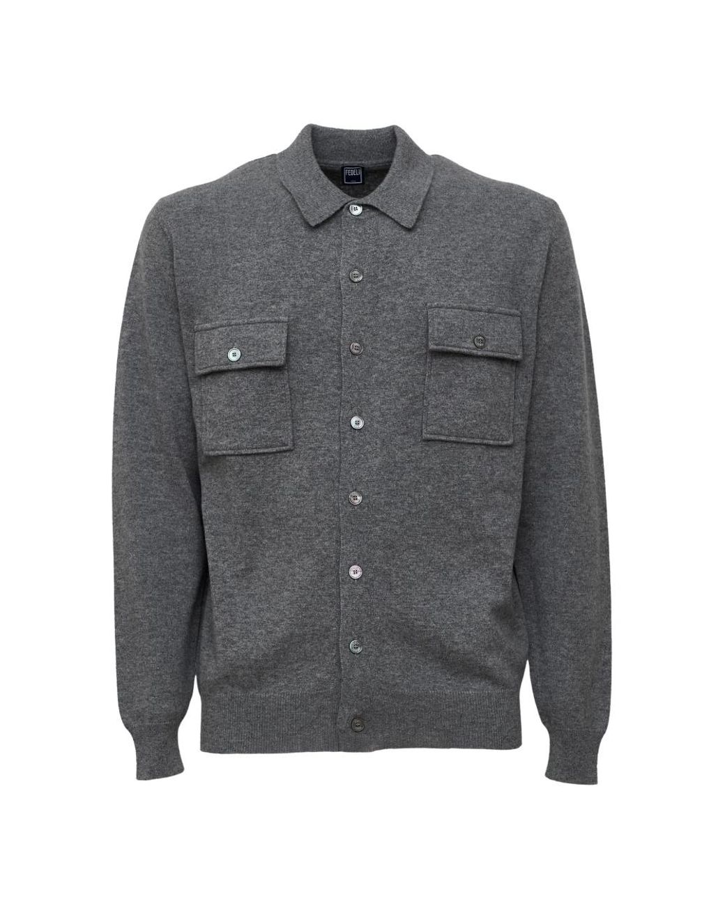 Fedeli Niky Overshirt in het Gray voor heren