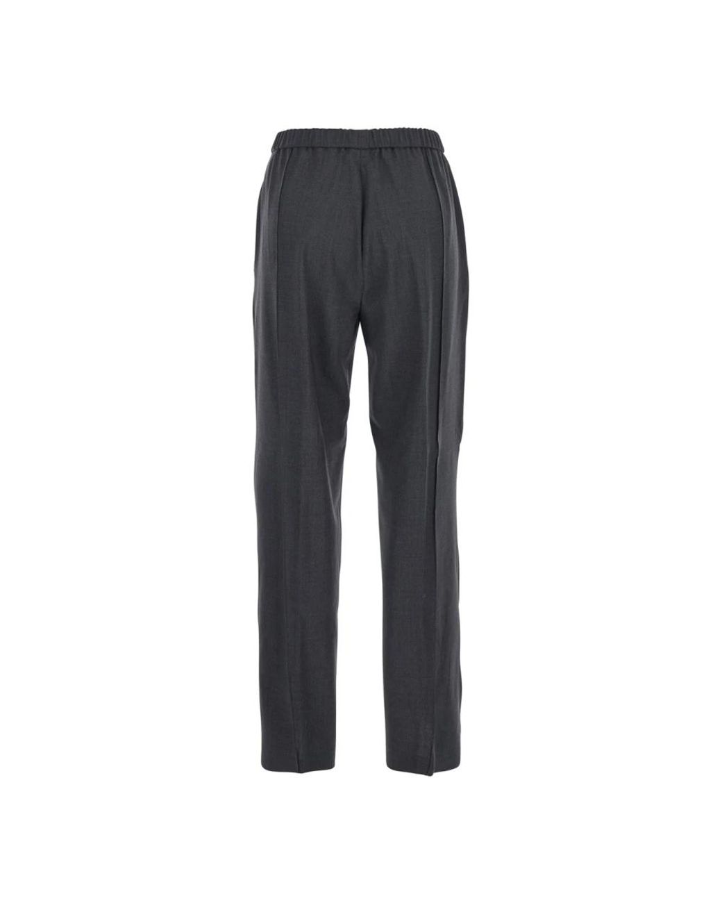 Fabiana Filippi Gray Straight Trousers