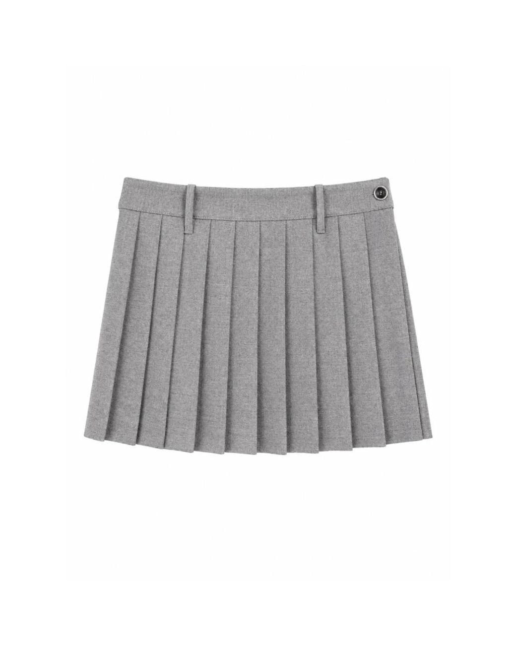 Nine:inthe:morning Gray Short Skirts