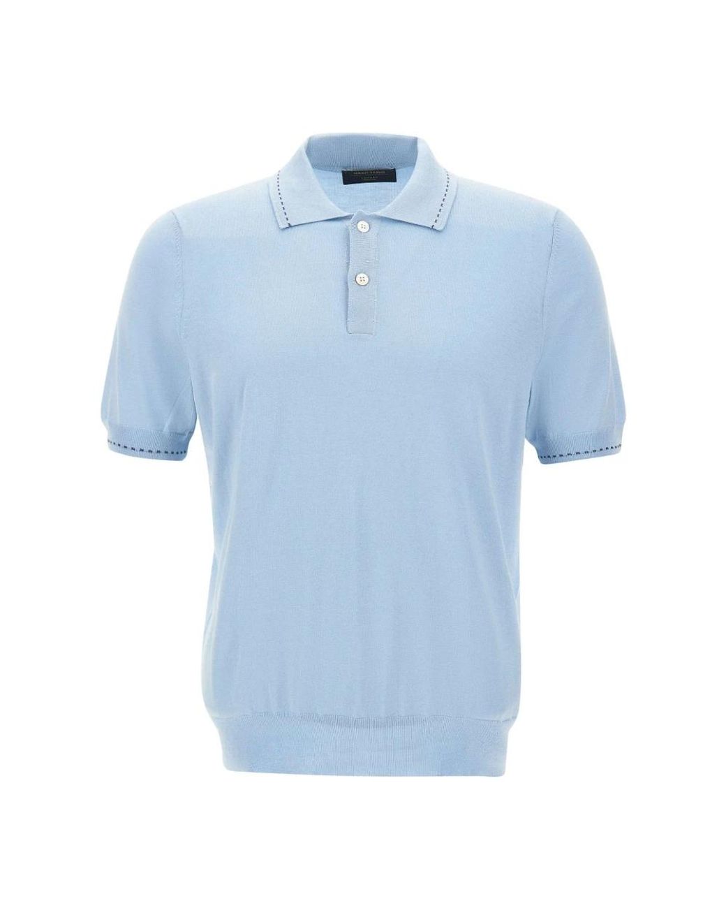 Gran Sasso Blue Polo Shirts for men
