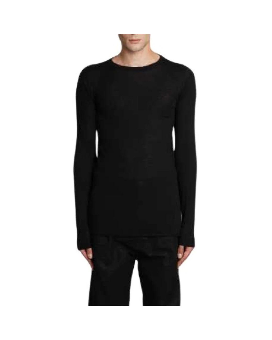 Rick Owens Black Round-Neck Knitwear for men
