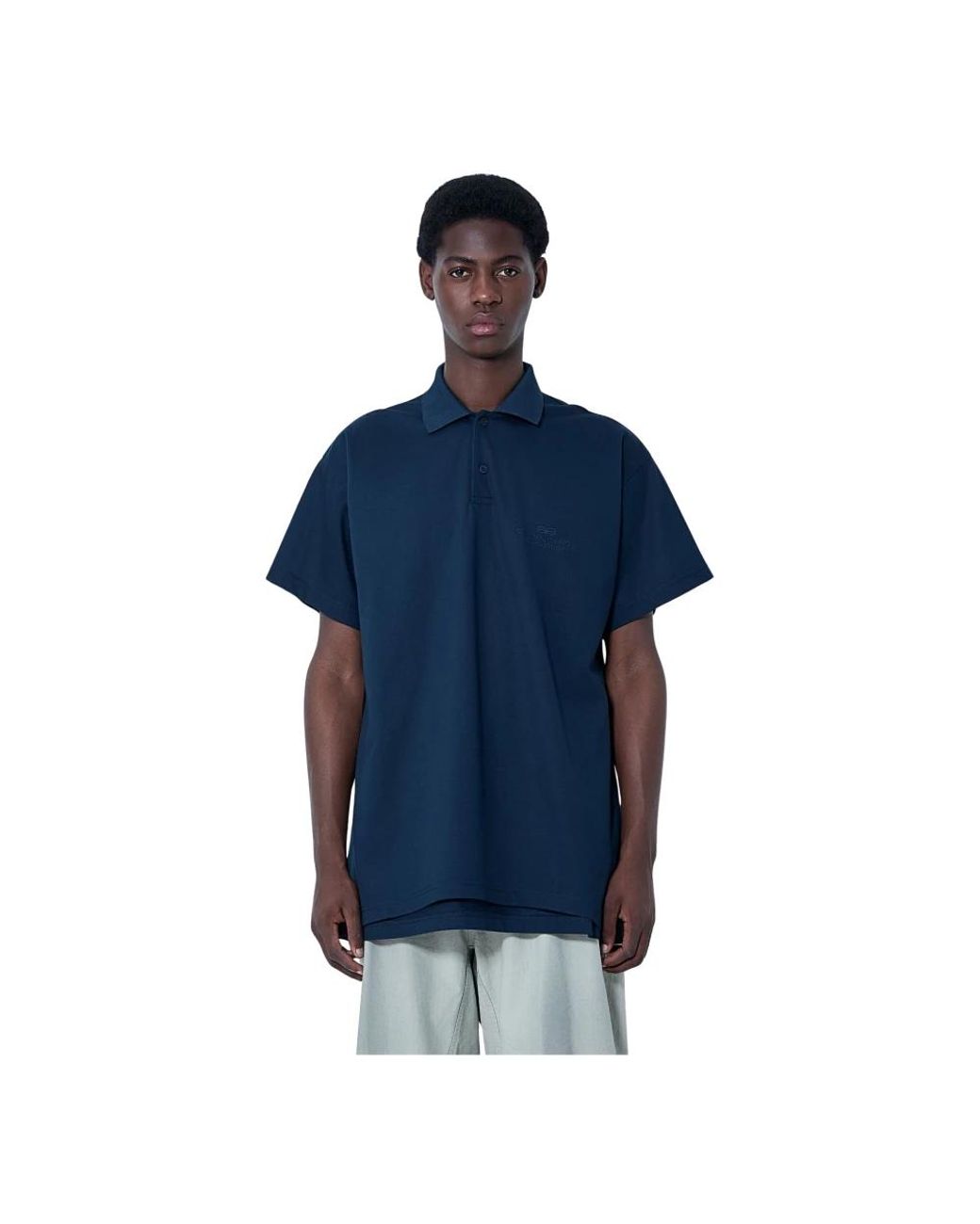 Balenciaga Blue Polo Shirts for men