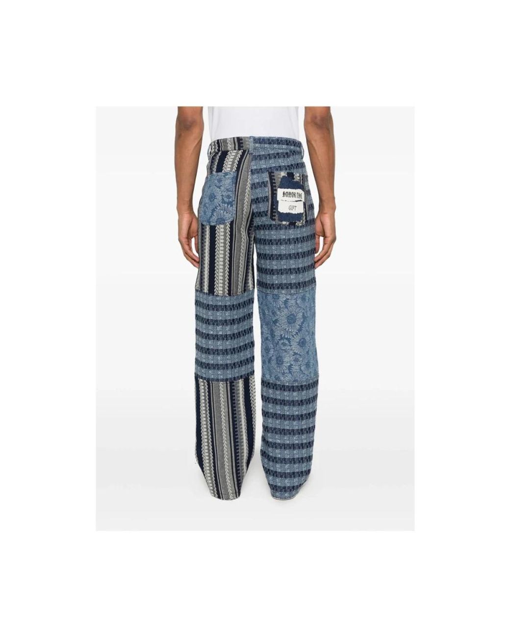 Honor The Gift Blue Wide Trousers for men