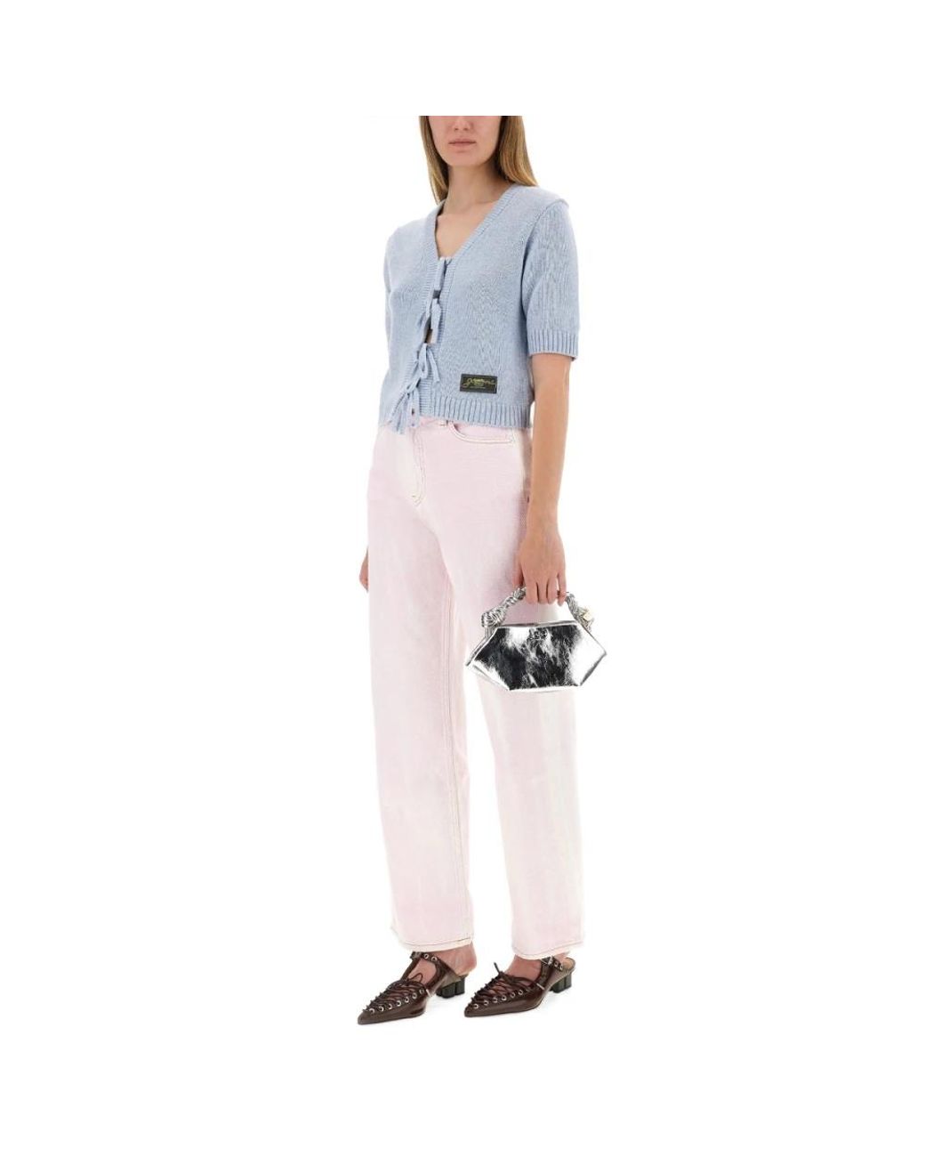 Ganni Pink Wide Jeans