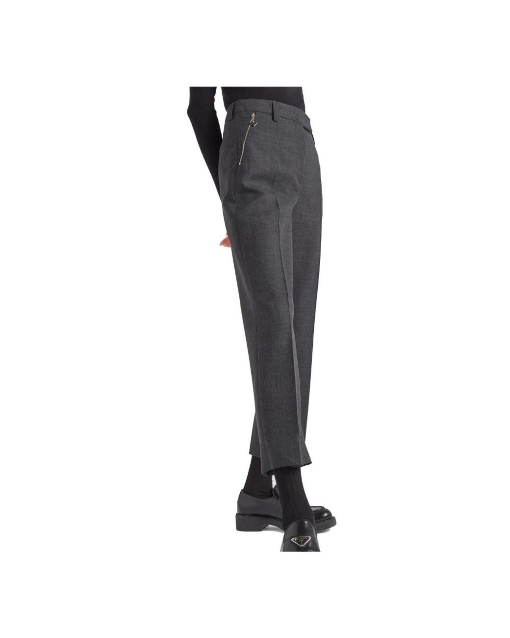 Prada Gray Straight Trousers