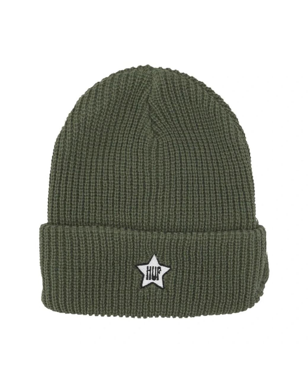 Huf Geribbelde Visor Beanie Avocado Hoed in het Green voor heren