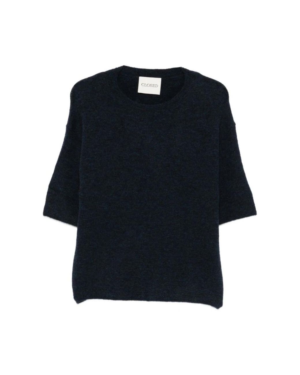 Closed Ronde Hals Gebreide Kleding in het Black
