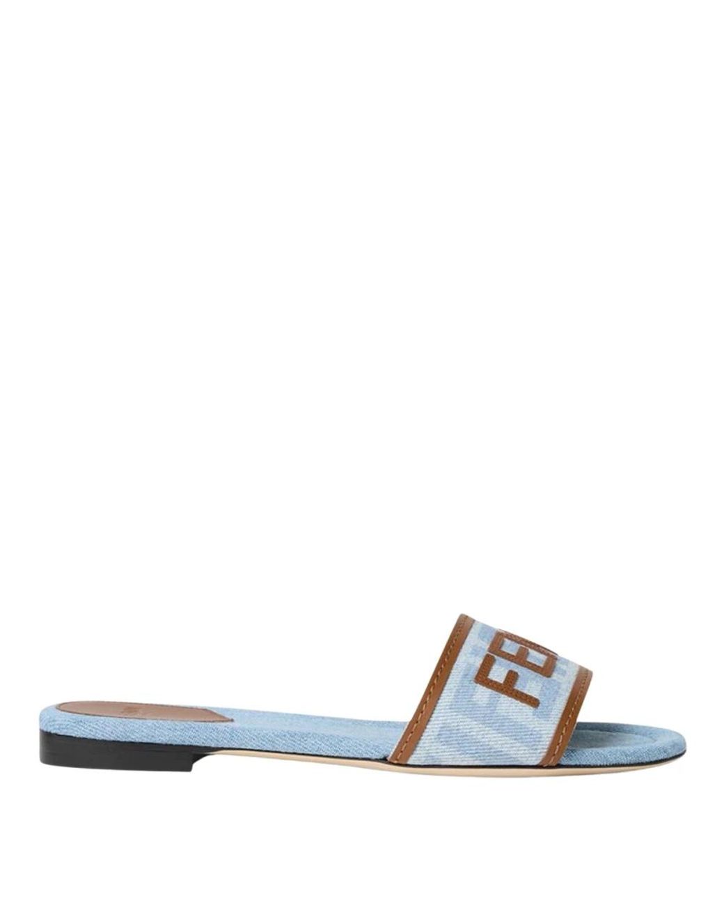 Fendi Blue Sliders