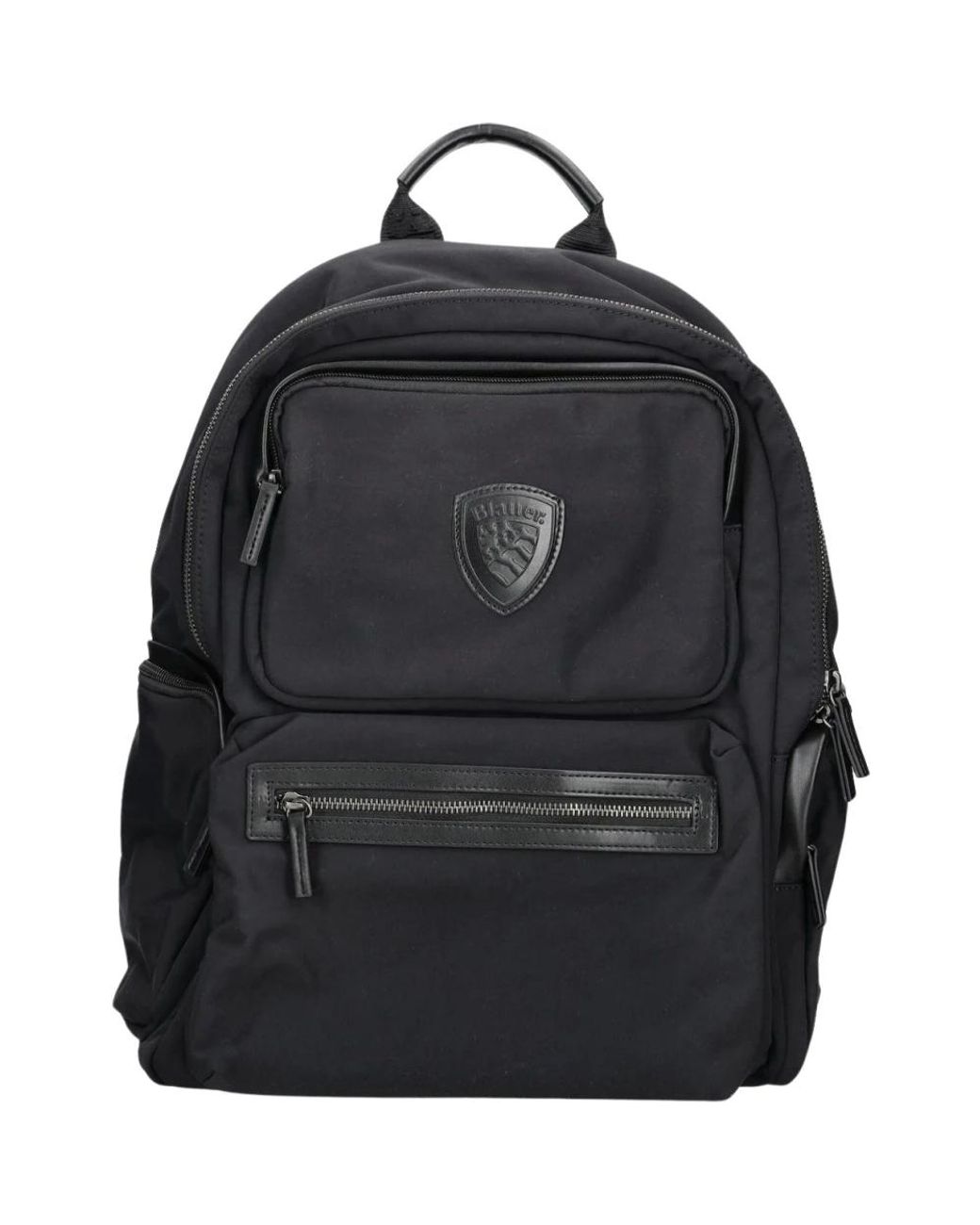 Blauer Pu/Cotton Polyester Rucksack in Black für Herren
