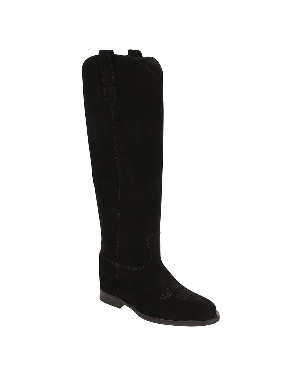 Via Roma 15 Black Cowboy & Biker Boots
