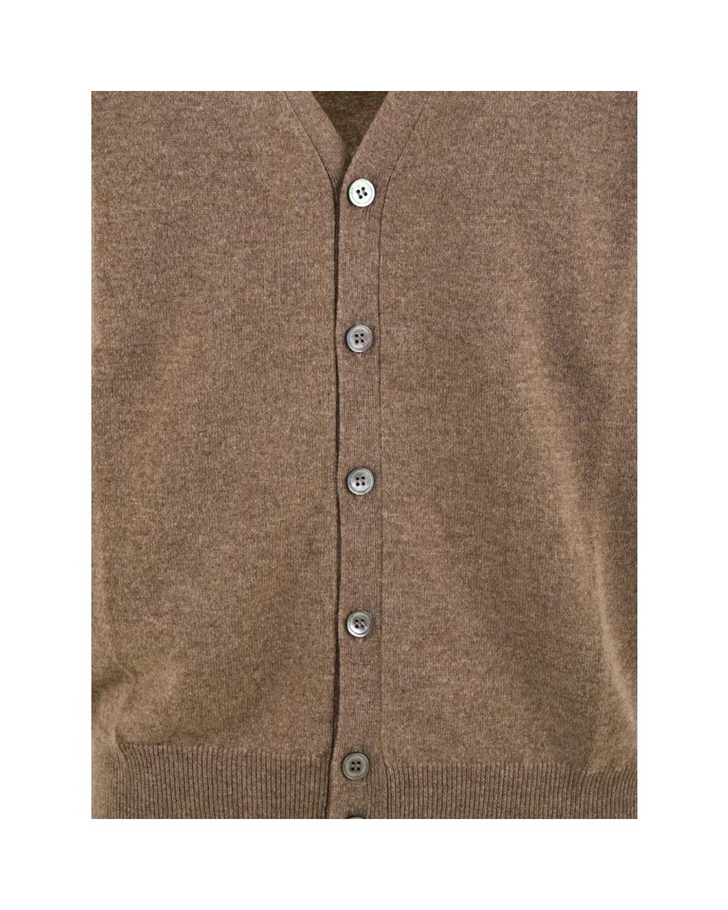 FILIPPO DE LAURENTIIS Brown Sleeveless Jumpers for men