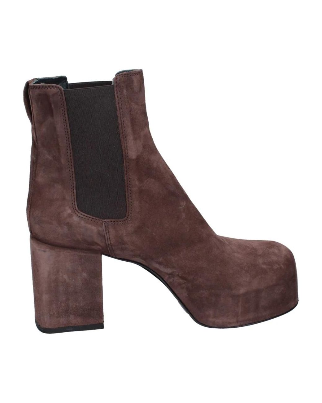 Moma Brown Heeled Boots