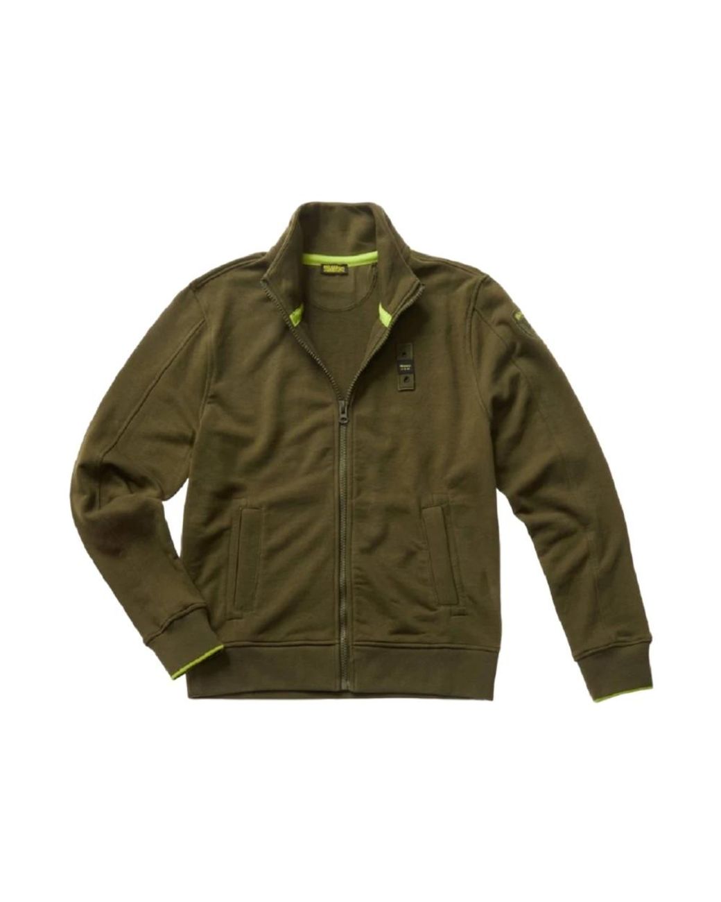 Blauer Hoodies & Sweatvesten ,Groen ,Katoen Groene Sweater Met Rits En Zakken in het Green voor heren
