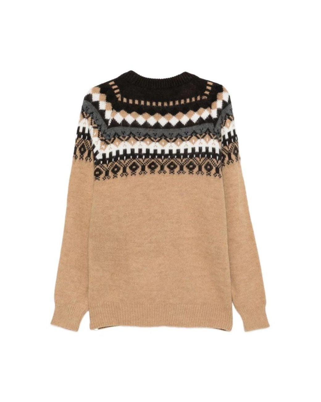 Daniele Alessandrini Brown Round-Neck Knitwear for men