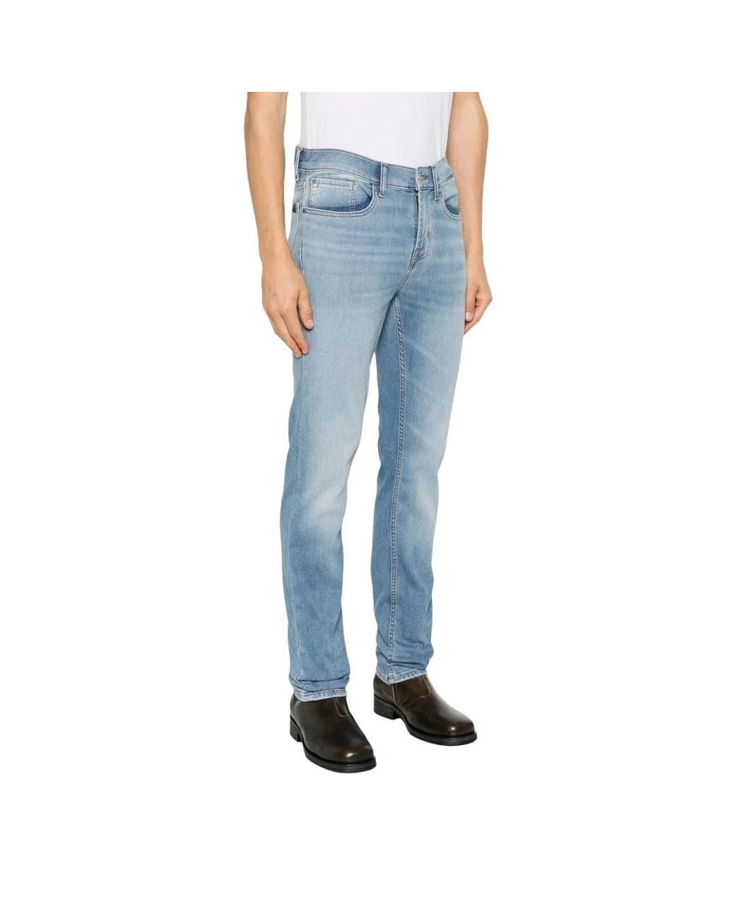 7 For All Mankind Blue Slim Fit Jeans for men