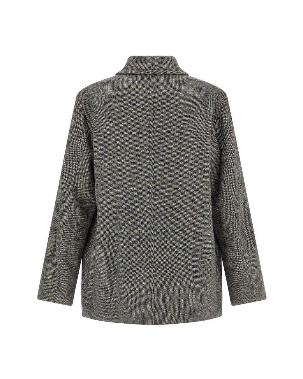 Dries Van Noten Gray Single-Breasted Coats for men