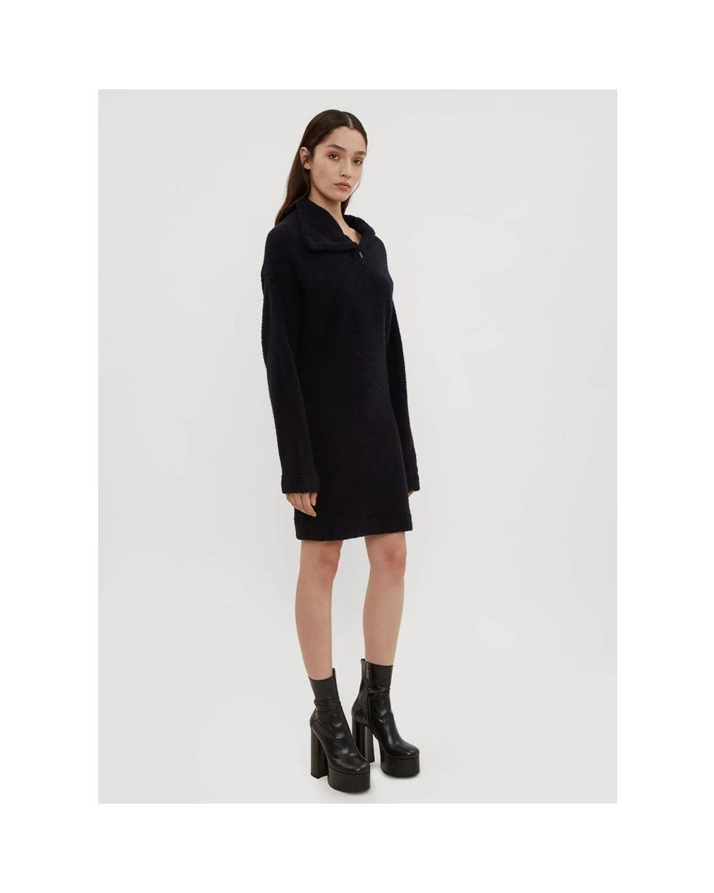 Atlein Black Knitted Dresses
