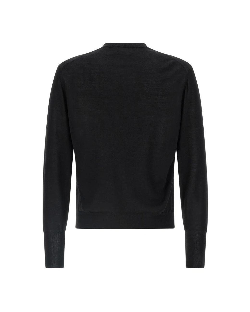 Ma'ry'ya Black Round-Neck Knitwear for men