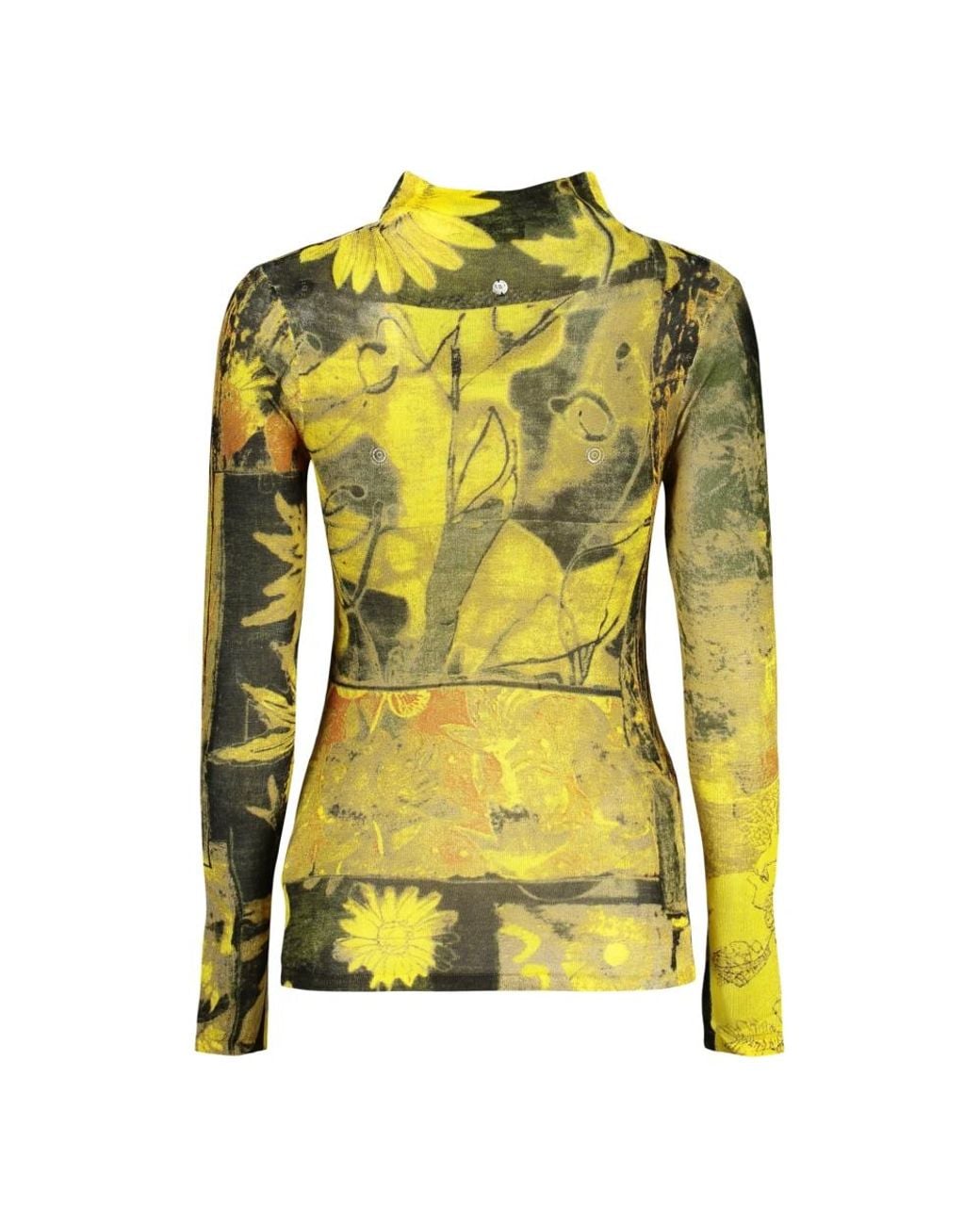 Desigual Yellow Long Sleeve T-Shirts