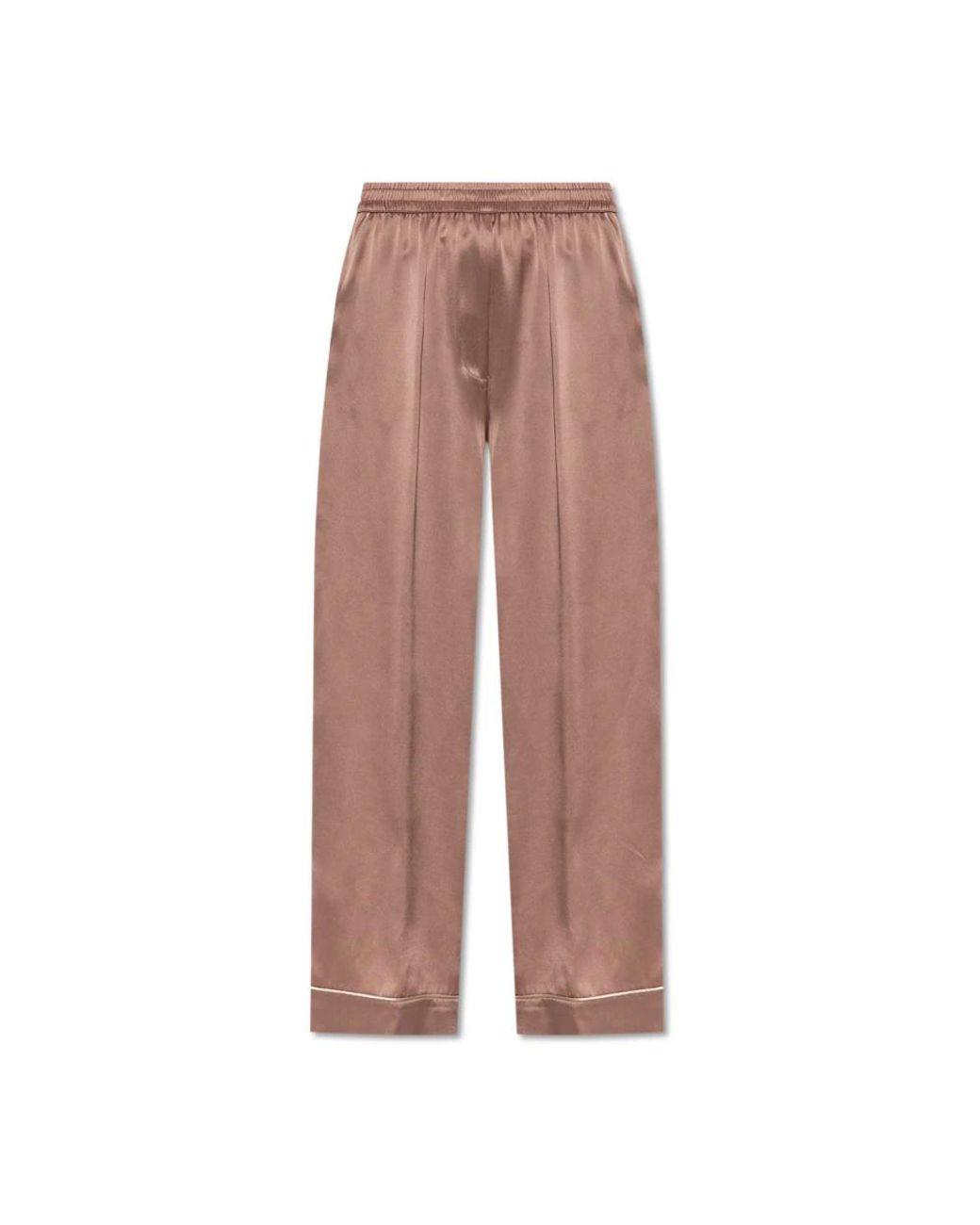Dolce & Gabbana Nachtkleding ,Roze ,Zijden Pyjamabroek in het Brown