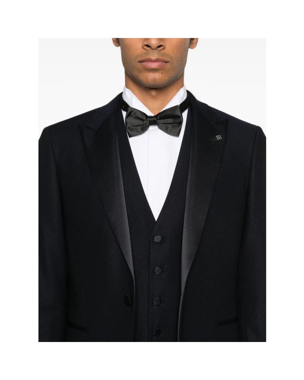 Tagliatore Black Single Breasted Suits for men