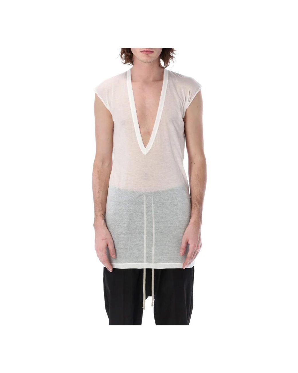 Rick Owens White Sleeveless Tops for men