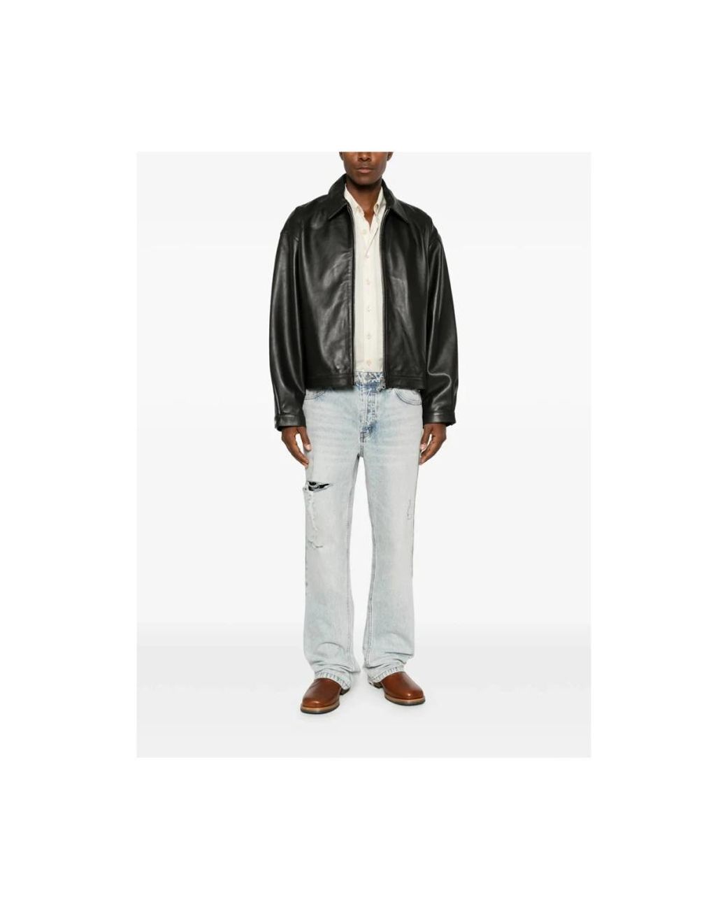 Leather Jackets Cole Buxton pour homme en coloris Black