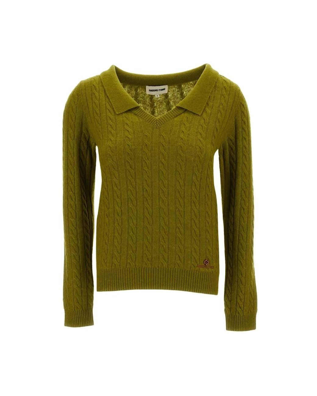 ShuShu/Tong Green V-Neck Knitwear