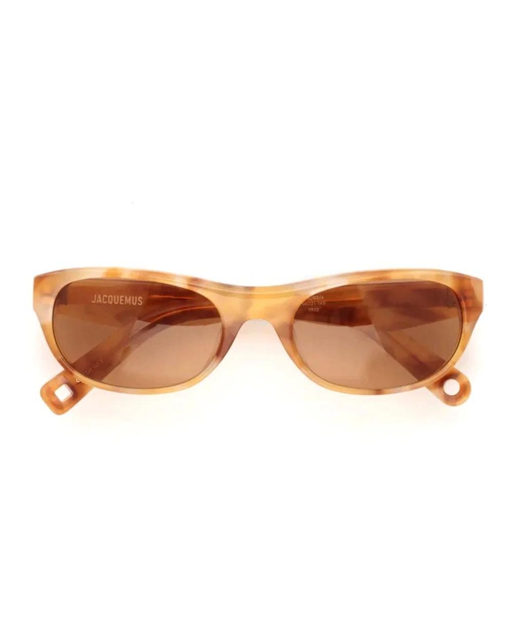 Jacquemus Accessoires ,Bruin Ronde Zonnebril Met Tabak Lens in het Brown