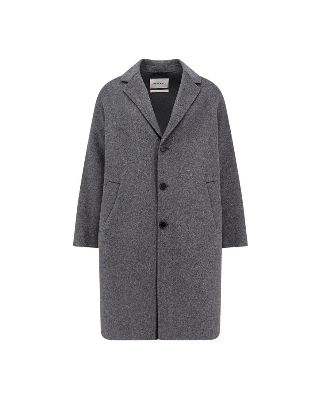 Amaranto Jassen ,Grijs ,Kasjmier Over Single-Breasted Coat in het Gray voor heren
