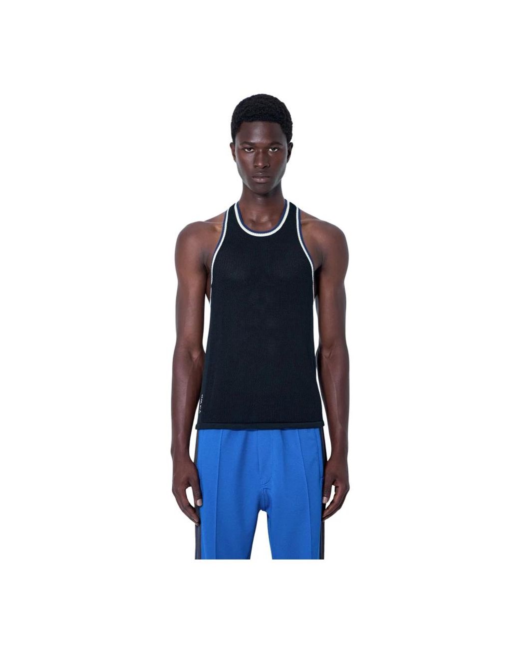 Y-3 Blue Sleeveless Jumpers for men