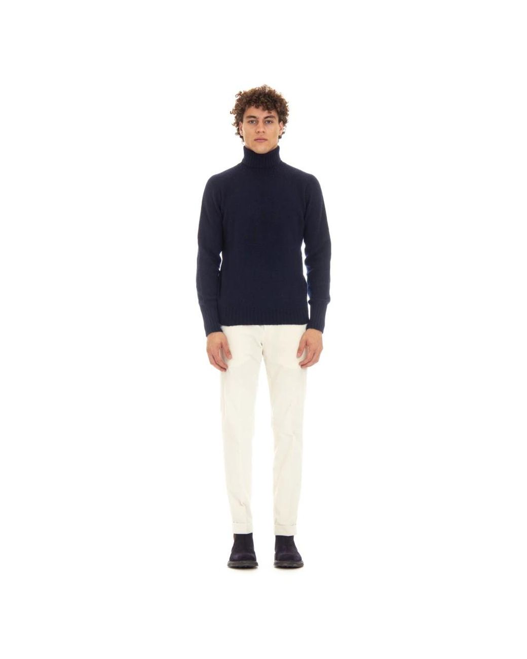 Drumohr Blue Turtlenecks for men