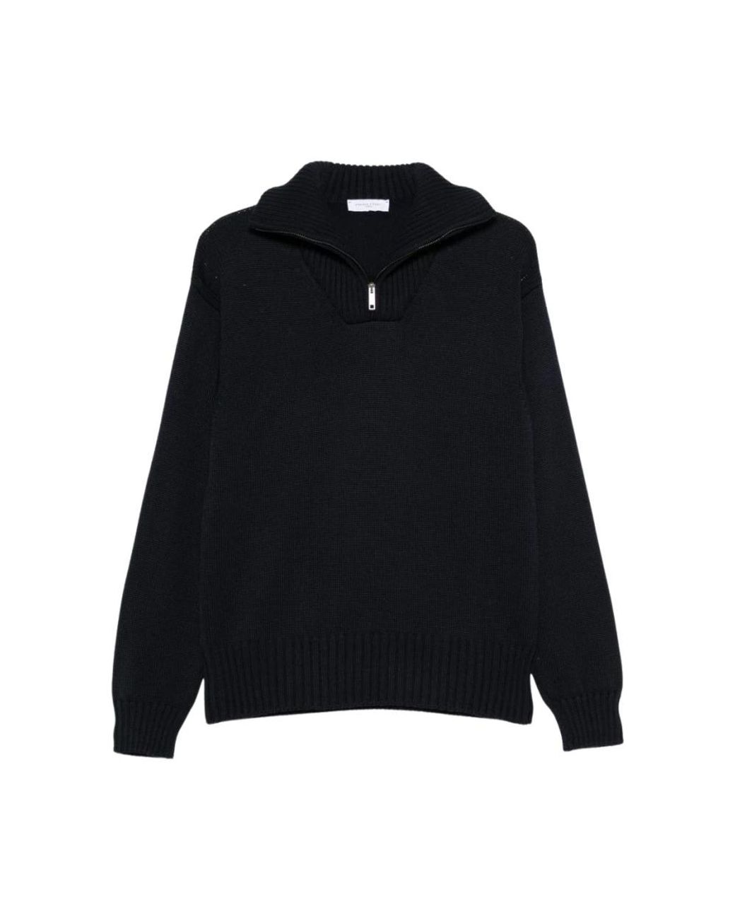 Daniele Fiesoli Black Round-Neck Knitwear for men