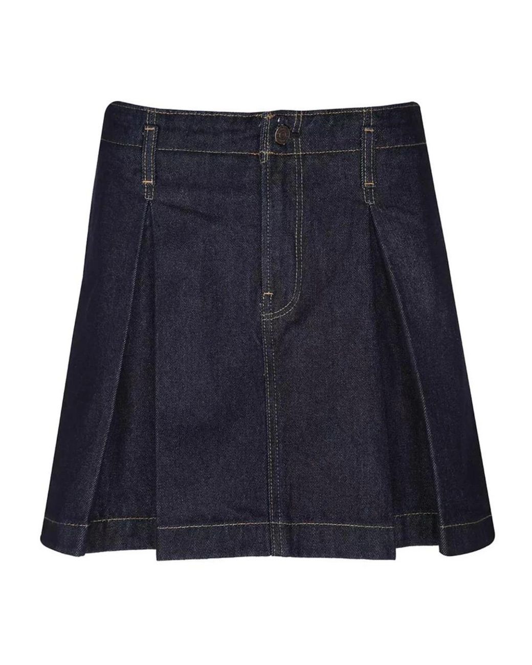 Calvin Klein Rokken ,Blauw ,Katoen Geplooide Rok in het Blue
