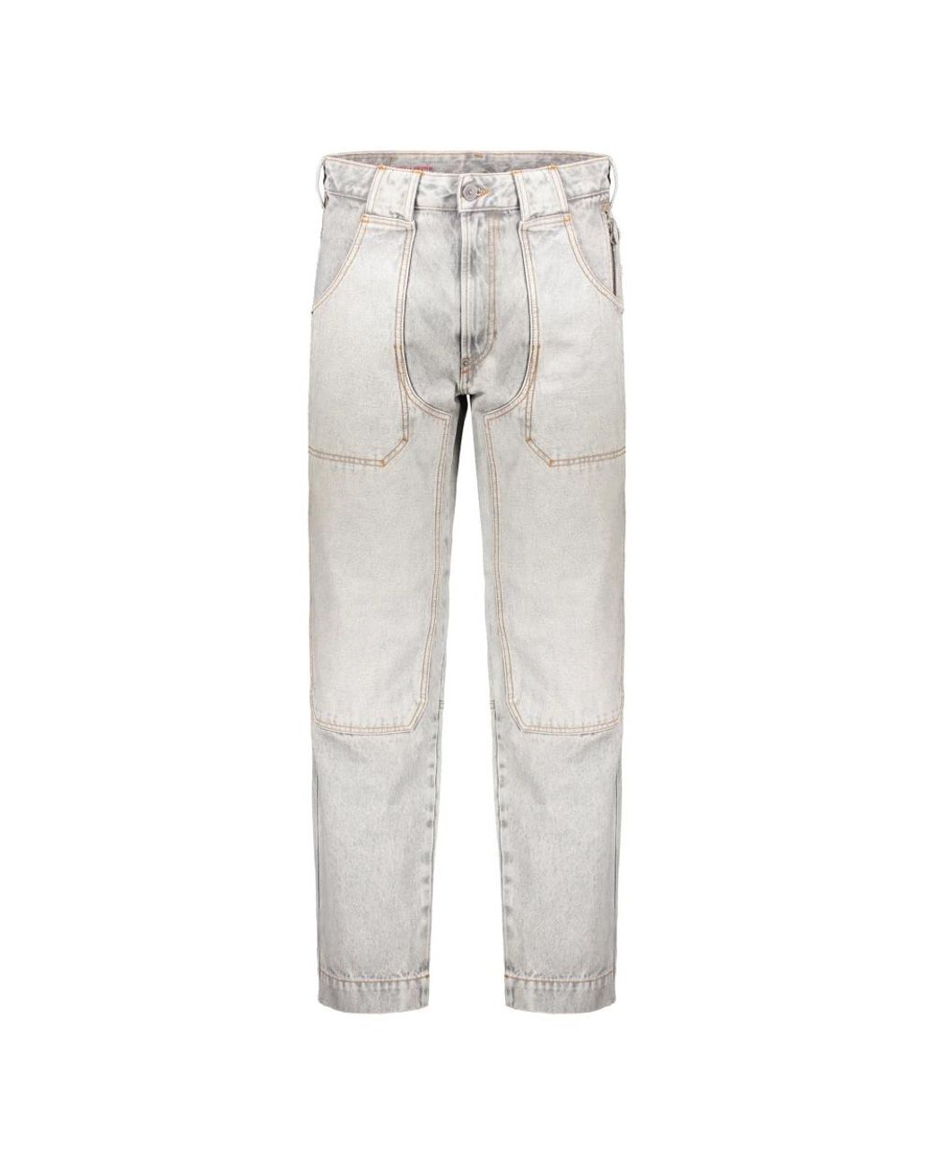 DIESEL Gray Straight Jeans for men