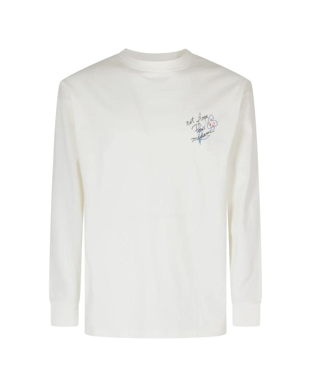 Drole de Monsieur White Long Sleeve T-Shirts for men