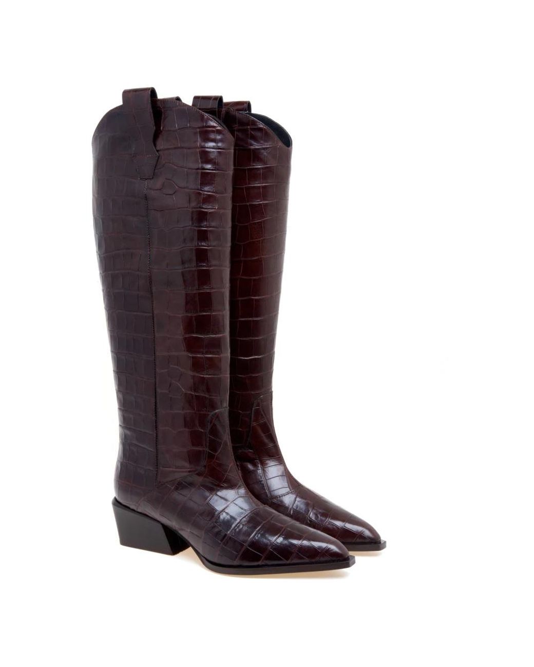 Poeve Brown Cowboy & Biker Boots