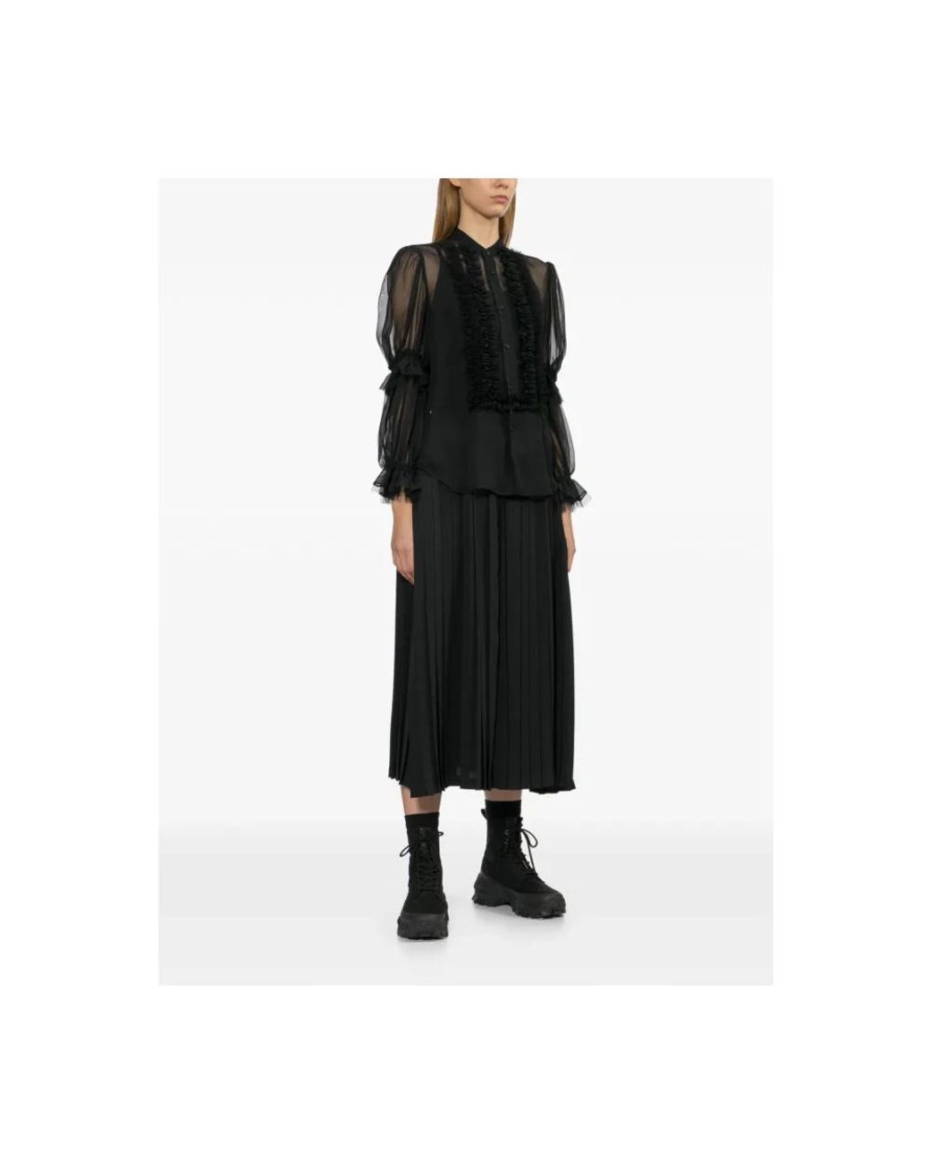 Junya Watanabe Black Midi Skirts