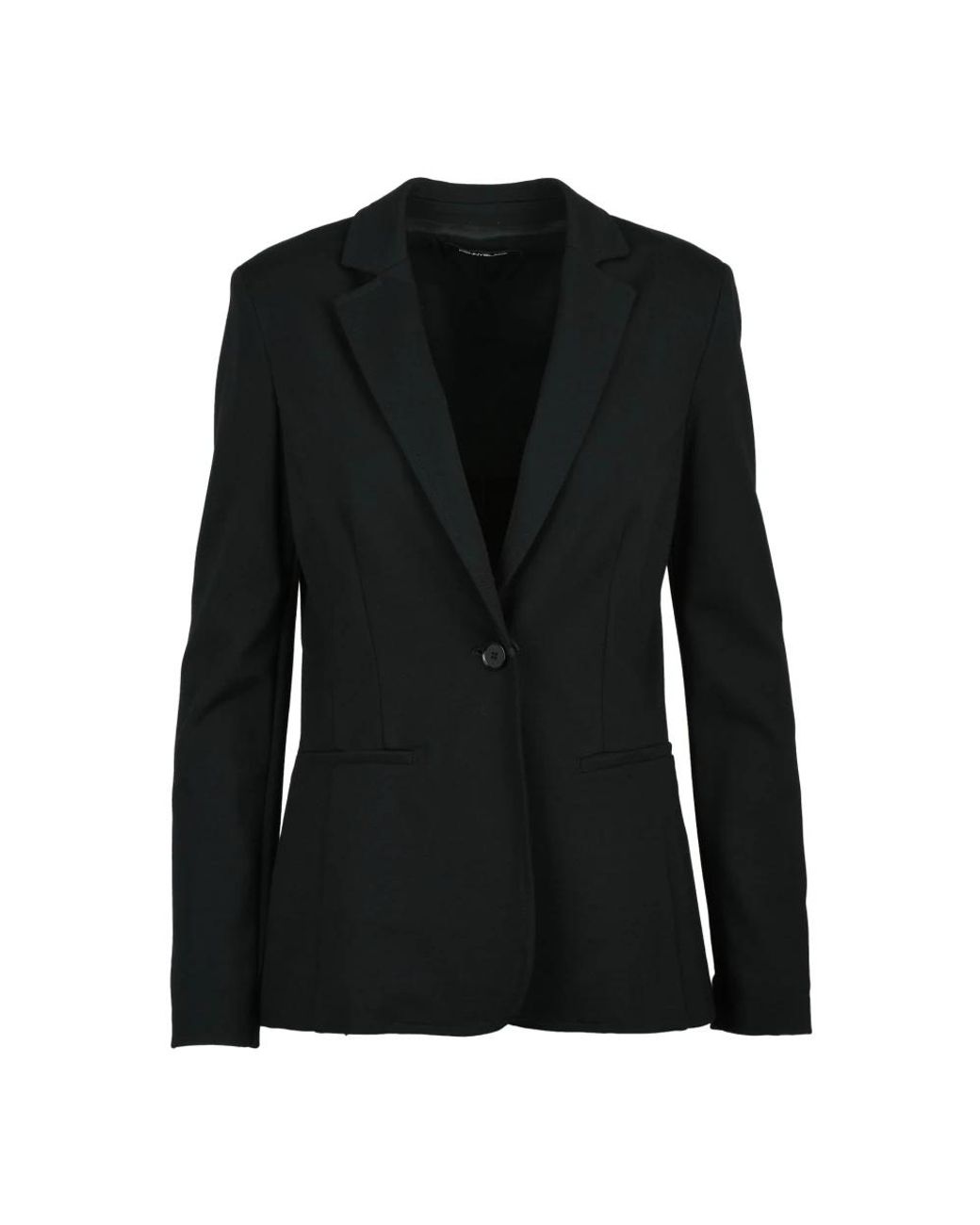 Pennyblack Jassen ,Zwart ,Zachte Blazer Jas Met Knoopsluiting in het Black