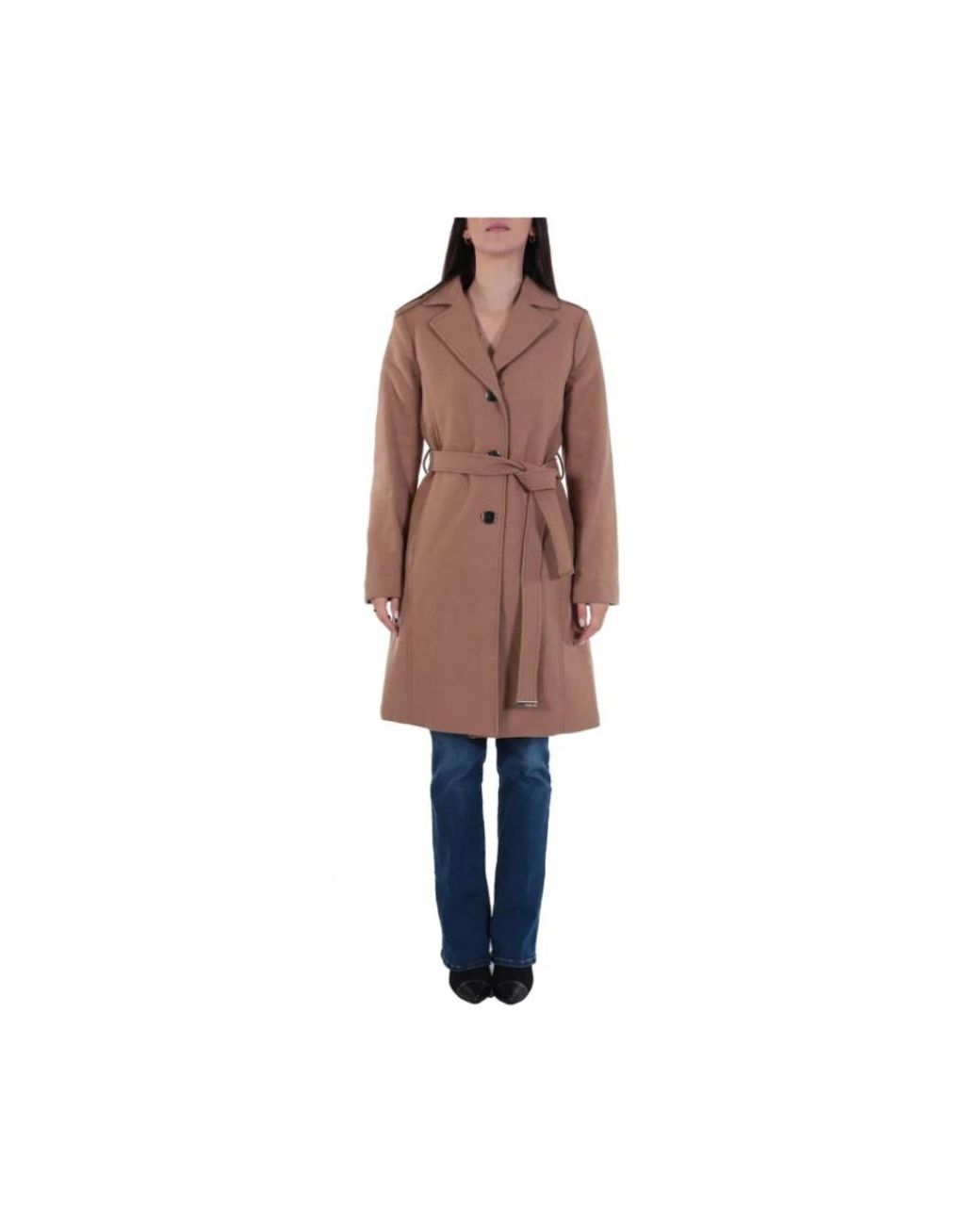 Michael Kors Brown Belted Coats