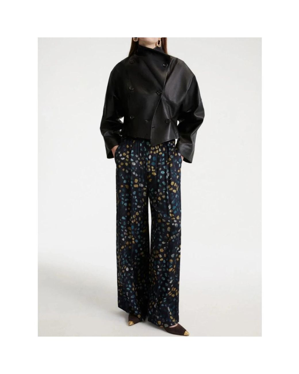 Marella Gray Wide Trousers