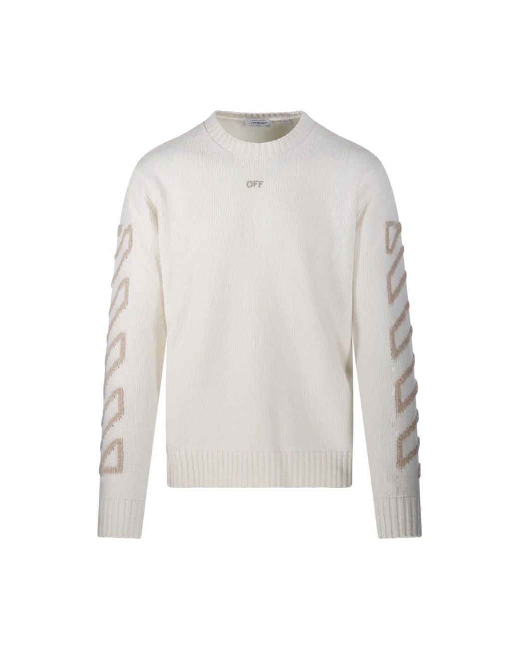 Off-White c/o Virgil Abloh White Round-Neck Knitwear for men