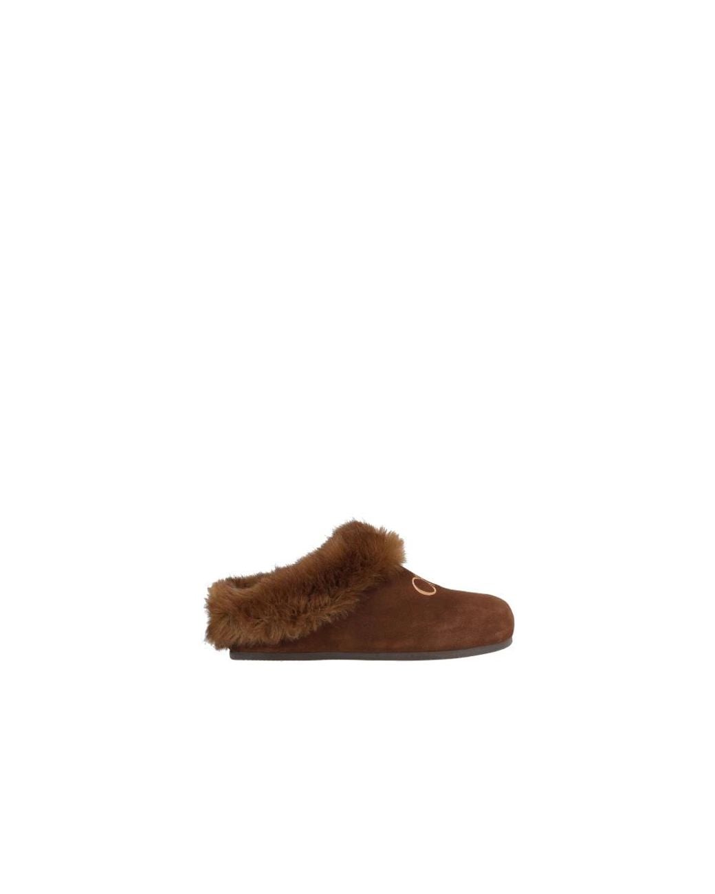 Slippers Chloé en coloris Brown