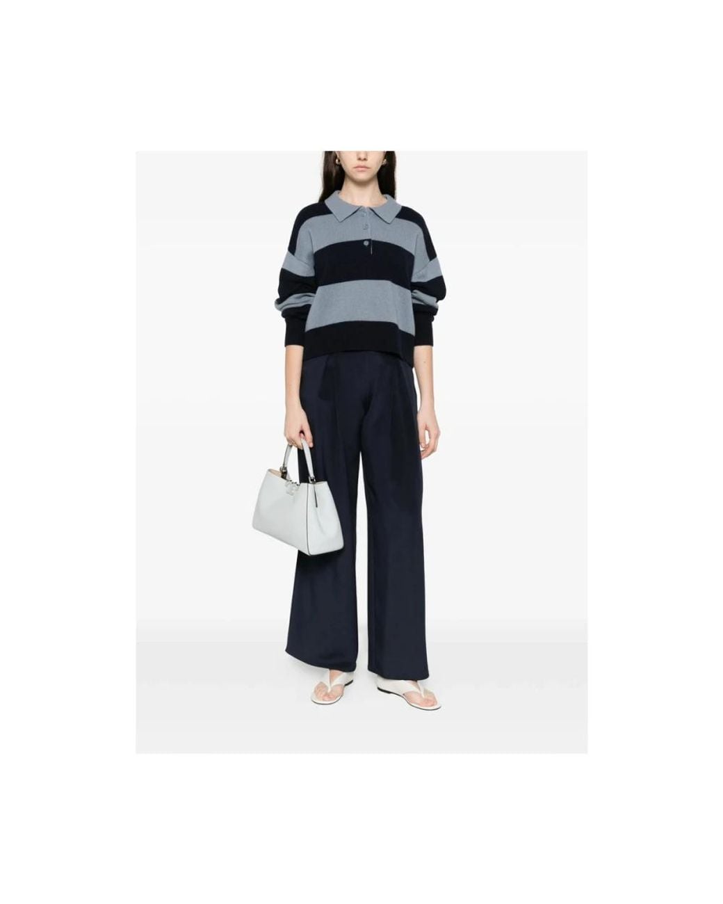 Max Mara Blue Wide Trousers