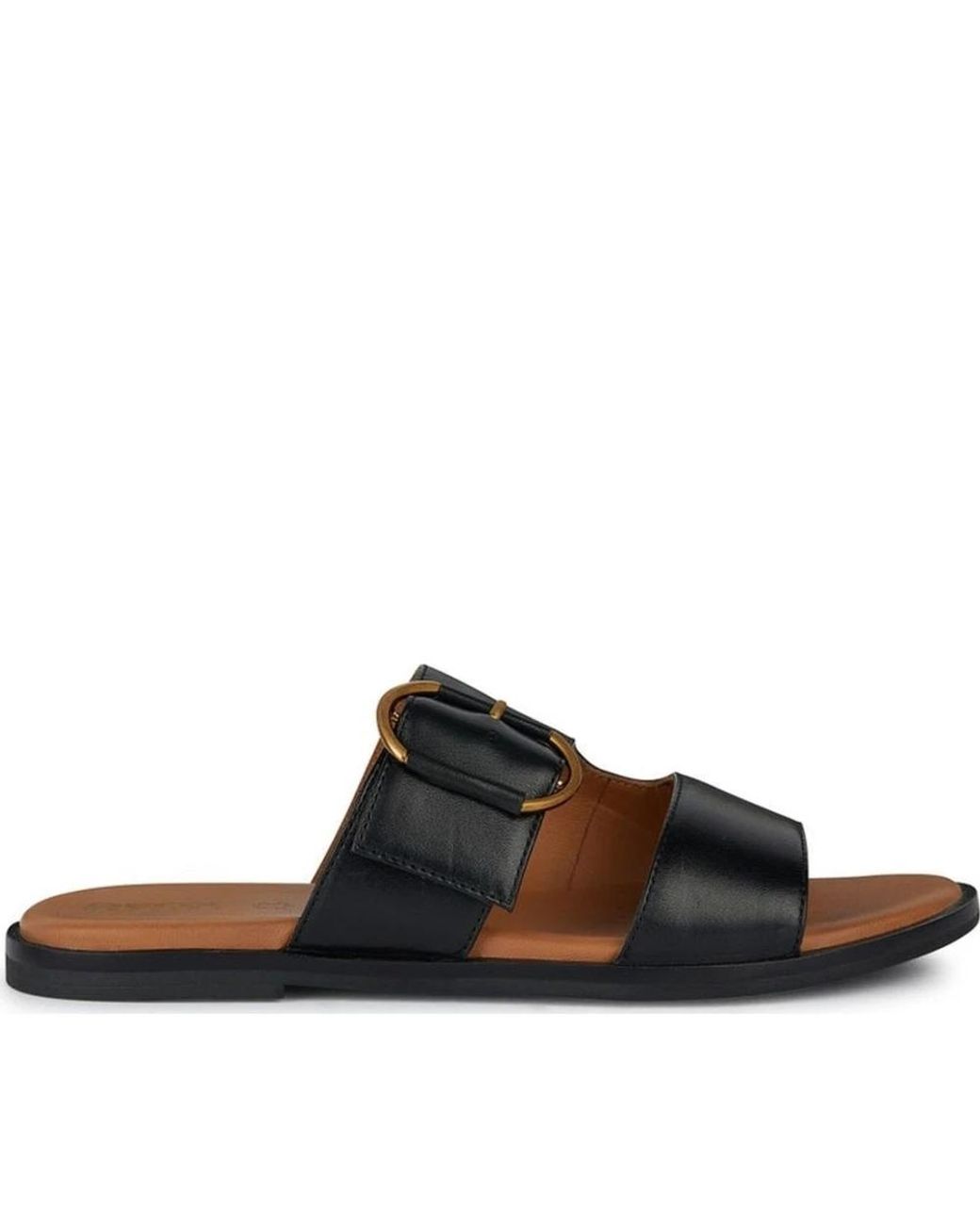 Geox Black Sliders