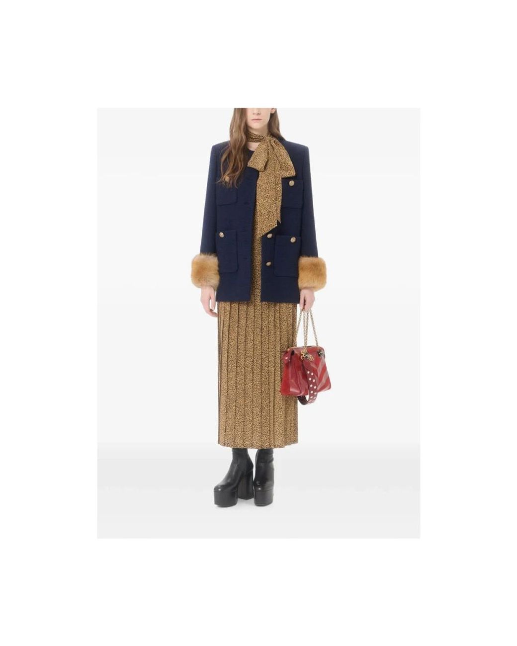 Valentino Blue Single-Breasted Coats