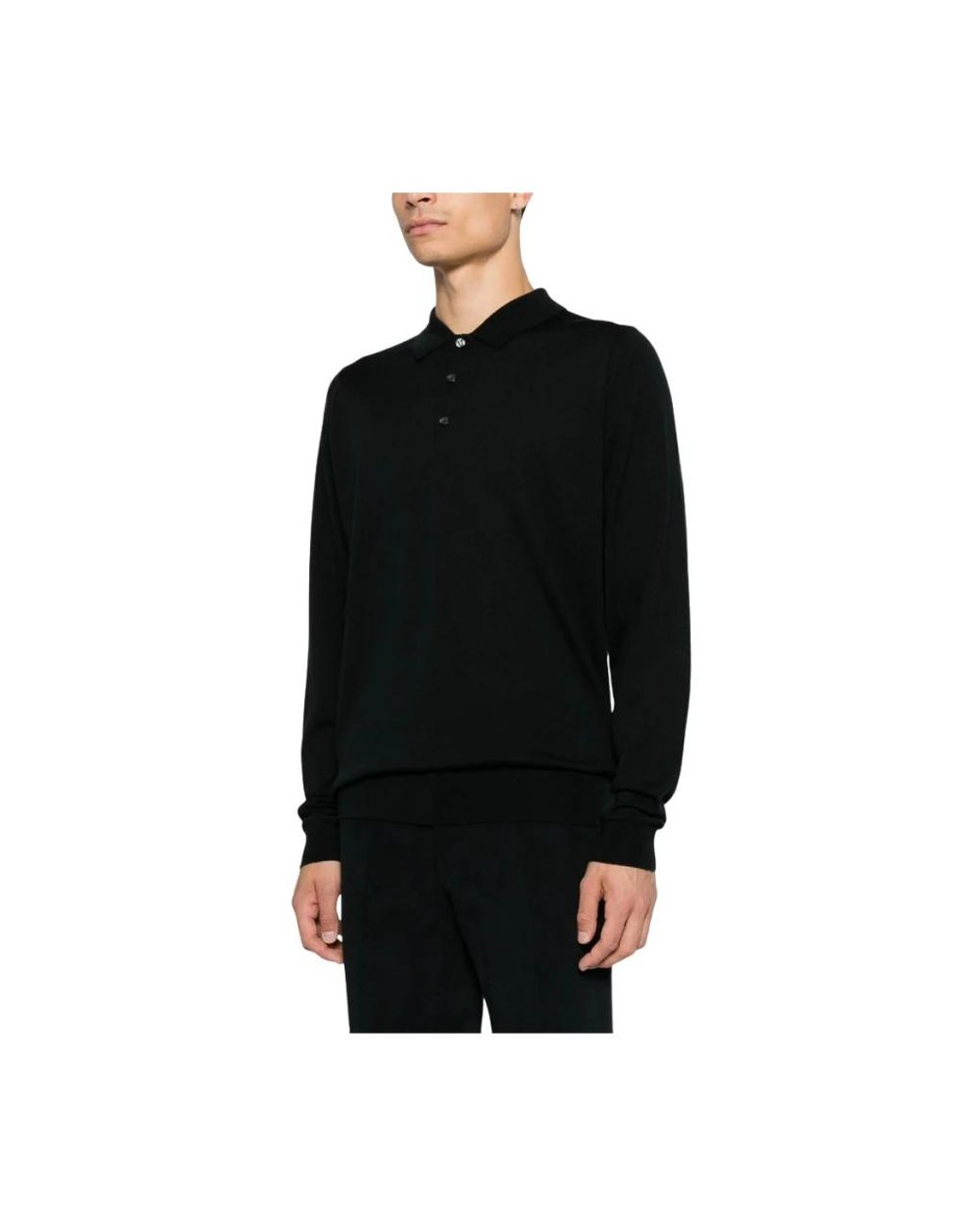 John Smedley Black Round-Neck Knitwear for men