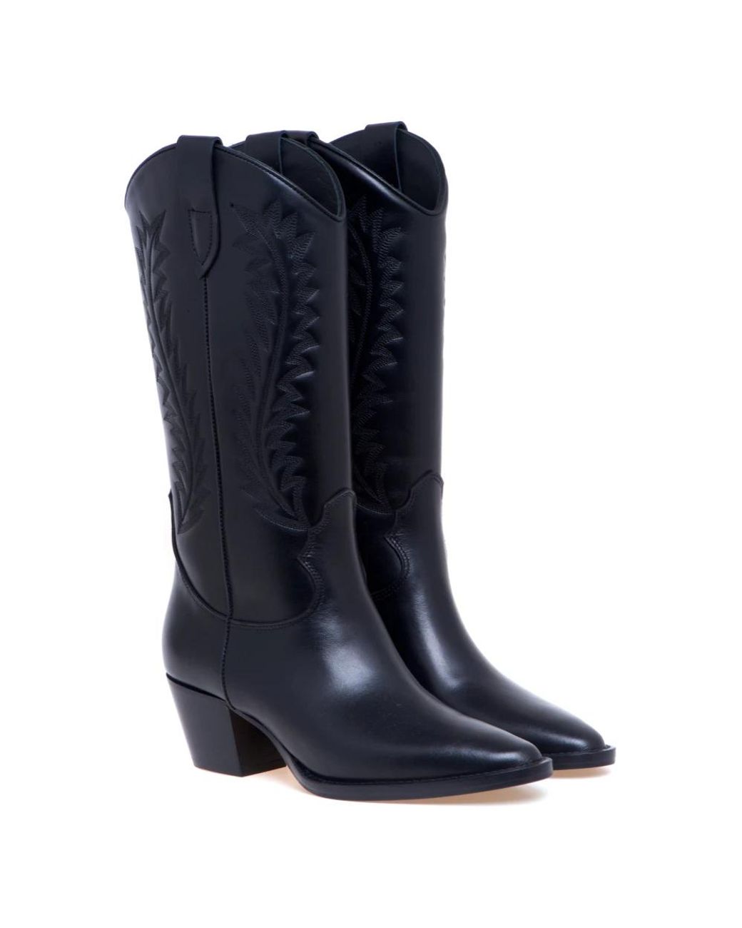 Anna F. Blue Cowboy & Biker Boots