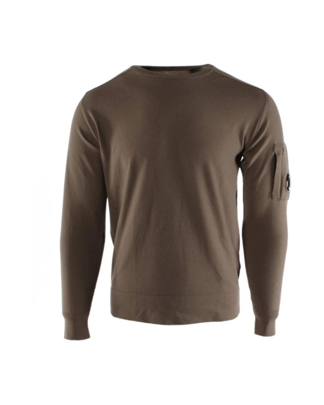 C P Company Brown Round-Neck Knitwear for men